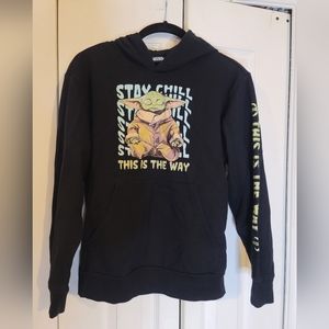 Star Wars Grogu Baby Yoda hoodie hooded sweatshirt kids boys girls size Medium